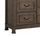 Huder Wide Dresser | 9 Drawers | Dark Walnut Brown Solid Wood | Black BM340861