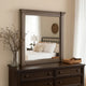 Huder Dresser Mirror | Beveled Glass | Dark Walnut Brown Wood | 39x46 BM340862
