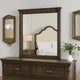Huder Dresser Mirror | Beveled Glass | Dark Walnut Brown Wood | 39x46 BM340862