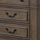 Huder Nightstand | 3 Drawers | Dark Walnut Brown Wood | Black Metal | 29’’ BM340863