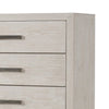 Kexa Tall Dresser Chest | 5 Drawers | Light Gray Solid Wood | Nickel Metal BM340864