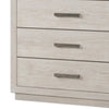 Kexa Tall Dresser Chest | 5 Drawers | Light Gray Solid Wood | Nickel Metal BM340864