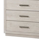 Kexa Tall Dresser Chest | 5 Drawers | Light Gray Solid Wood | Nickel Metal BM340864