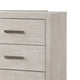 Kexa Wide Dresser | 6 Drawers | Light Gray Solid Wood | Nickel Metal BM340865