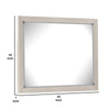 Kexa Dresser Mirror | Bevel Glass | Light Gray Solid Wood Frame | 34x44 BM340866
