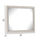 Kexa Dresser Mirror | Bevel Glass | Light Gray Solid Wood Frame | 34x44 BM340866