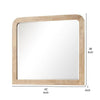 Rexa Dresser Mirror | Beveled Glass | Natural Brown Solid Wood | 36x42 BM340867