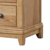 Lexa Tall Dresser Chest | 5 Drawers | Natural Oak Brown Wood | Pewter Metal BM340868