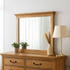 Lexa Dresser Mirror | Bevel Glass | Natural Oak Brown Solid Wood | 38x44 BM340870