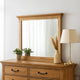 Lexa Dresser Mirror | Bevel Glass | Natural Oak Brown Solid Wood | 38x44 BM340870