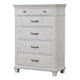Leyne Tall Dresser Chest | 5 Drawers | Farmhouse Weathered Gray Solid Wood