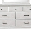 Leyne Wide Dresser | 7 Drawers | Farmhouse Weathered Gray Solid Wood BM340872