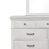 Leyne Wide Dresser | 7 Drawers | Farmhouse Weathered Gray Solid Wood BM340872