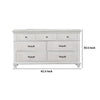 Leyne Wide Dresser | 7 Drawers | Farmhouse Weathered Gray Solid Wood BM340872