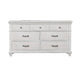 Leyne Wide Dresser | 7 Drawers | Farmhouse Weathered Gray Solid Wood
