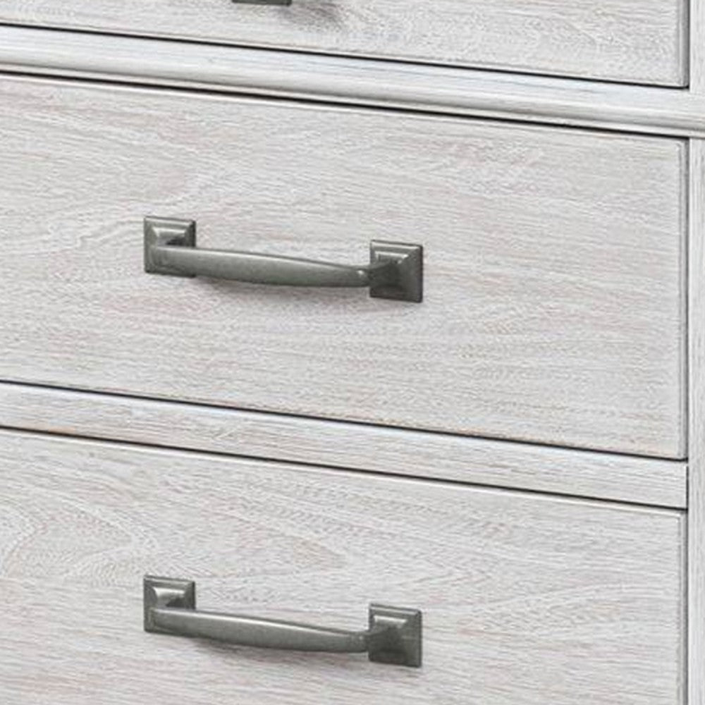 Leyne Nightstand | 3 Drawers | Farmhouse Weathered Gray Solid Wood | 26’’ BM340874