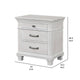 Leyne Nightstand | 3 Drawers | Farmhouse Weathered Gray Solid Wood | 26’’ BM340874