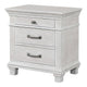 Leyne Nightstand | 3 Drawers | Farmhouse Weathered Gray Solid Wood | 26’’ BM340874