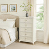 Kyna Tall Dresser Chest | 5 Drawers | Classic Antique White Solid Wood BM340875