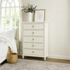 Kyna Tall Dresser Chest | 5 Drawers | Classic Antique White Solid Wood