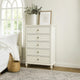 Kyna Tall Dresser Chest | 5 Drawers | Classic Antique White Solid Wood