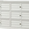 Kyna Wide Dresser | 6 Drawers | Classic Antique White Solid Wood BM340876