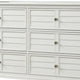 Kyna Wide Dresser | 6 Drawers | Classic Antique White Solid Wood BM340876