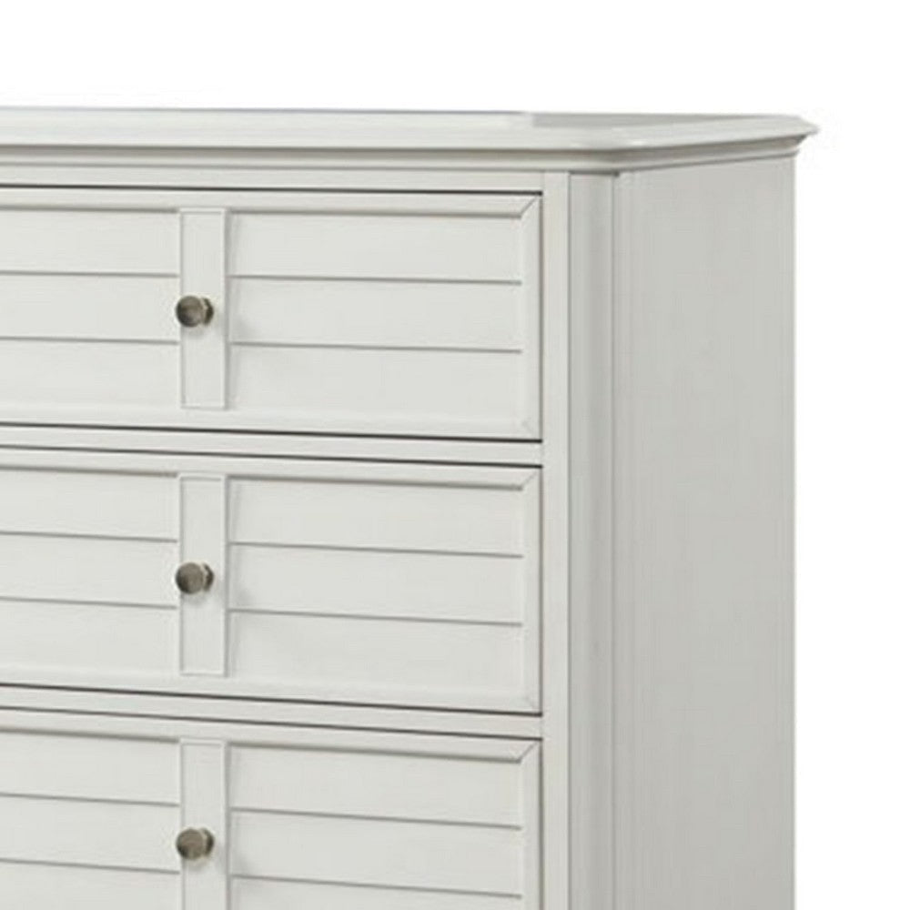 Kyna Wide Dresser | 6 Drawers | Classic Antique White Solid Wood BM340876