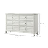 Kyna Wide Dresser | 6 Drawers | Classic Antique White Solid Wood BM340876