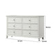 Kyna Wide Dresser | 6 Drawers | Classic Antique White Solid Wood BM340876