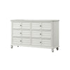 Kyna Wide Dresser | 6 Drawers | Classic Antique White Solid Wood BM340876