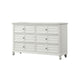 Kyna Wide Dresser | 6 Drawers | Classic Antique White Solid Wood BM340876