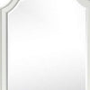 Kyna Dresser Mirror | Beveled Glass | Classic Antique White Solid Wood | 40x42 BM340877