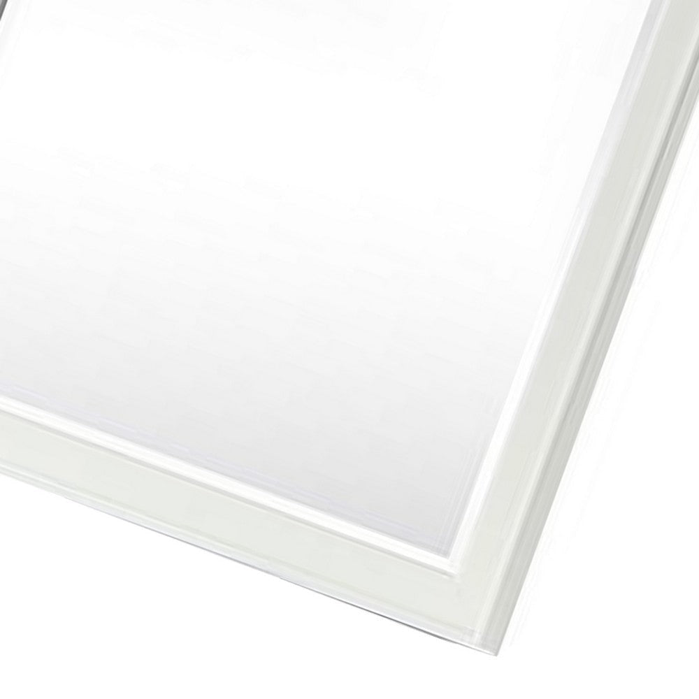 Kyna Dresser Mirror | Beveled Glass | Classic Antique White Solid Wood | 40x42 BM340877