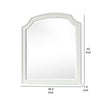 Kyna Dresser Mirror | Beveled Glass | Classic Antique White Solid Wood | 40x42 BM340877