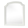 Kyna Dresser Mirror | Beveled Glass | Classic Antique White Solid Wood | 40x42 BM340877