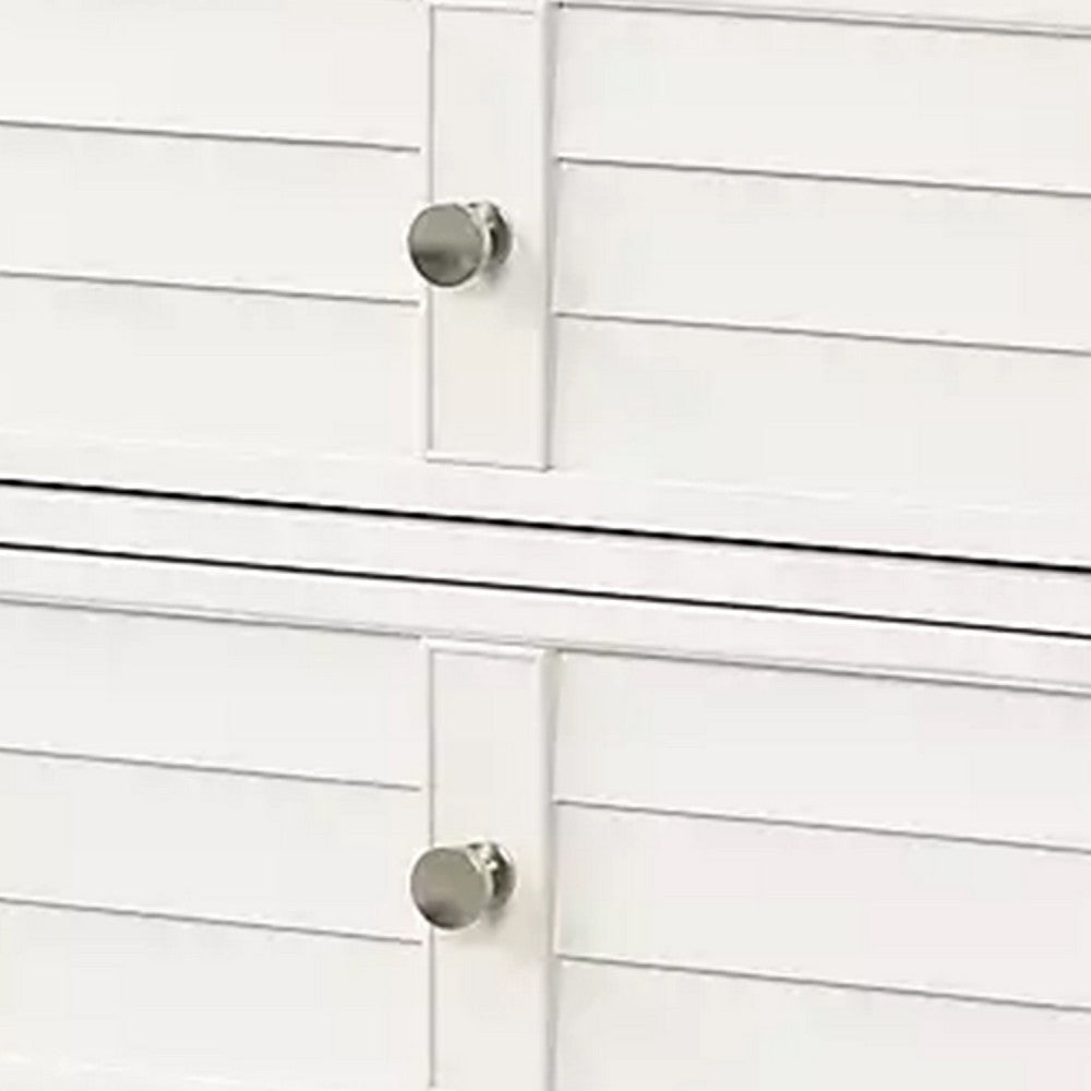 Kyna Nightstand | 2 Drawers | Classic Antique White Solid Wood | 28’’ BM340878