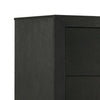 Lati Tall Dresser Chest | 5 Drawers | Modern Black Wood & Gold Metal BM340879