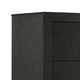 Lati Tall Dresser Chest | 5 Drawers | Modern Black Wood & Gold Metal BM340879