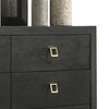 Lati Wide Dresser | 6 Drawers | Modern Black Wood & Gold Metal BM340880