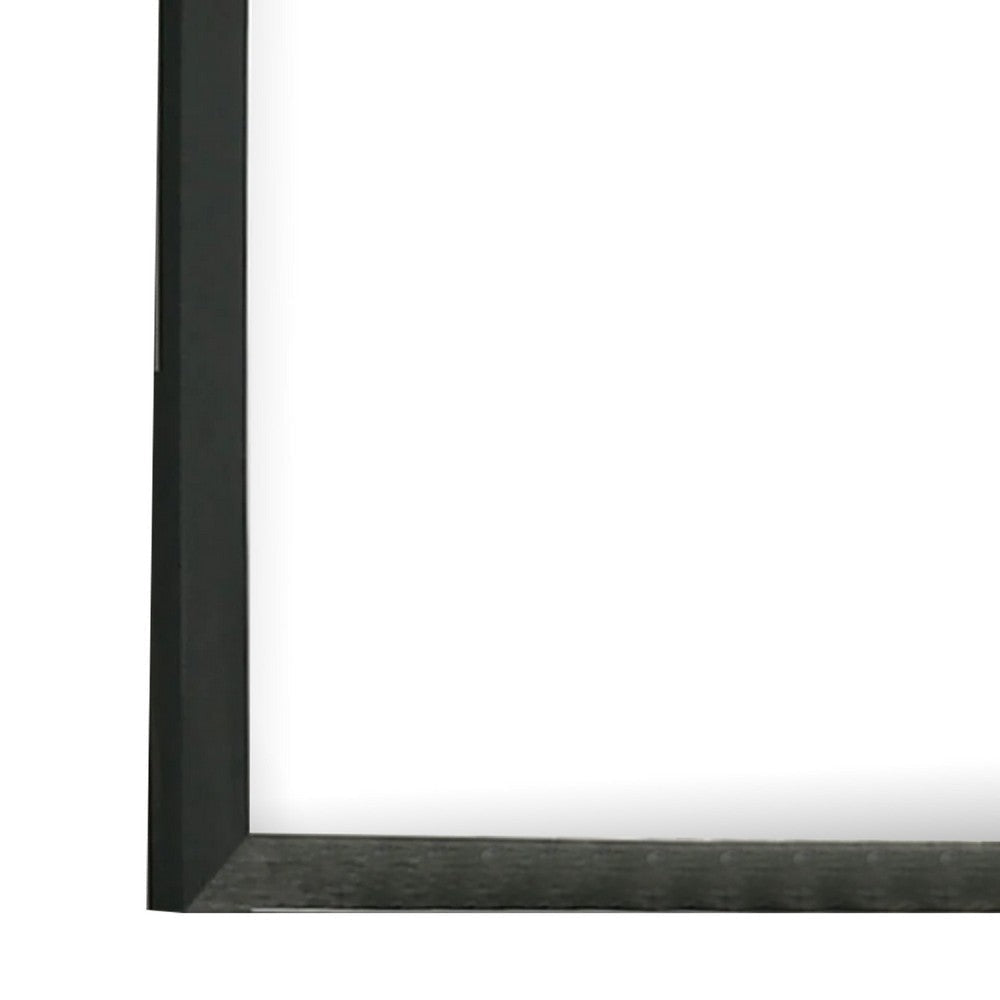 Lati Dresser Mirror | Beveled Glass | Black Wood | 40’’ Square BM340881