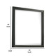 Lati Dresser Mirror | Beveled Glass | Black Wood | 40’’ Square BM340881
