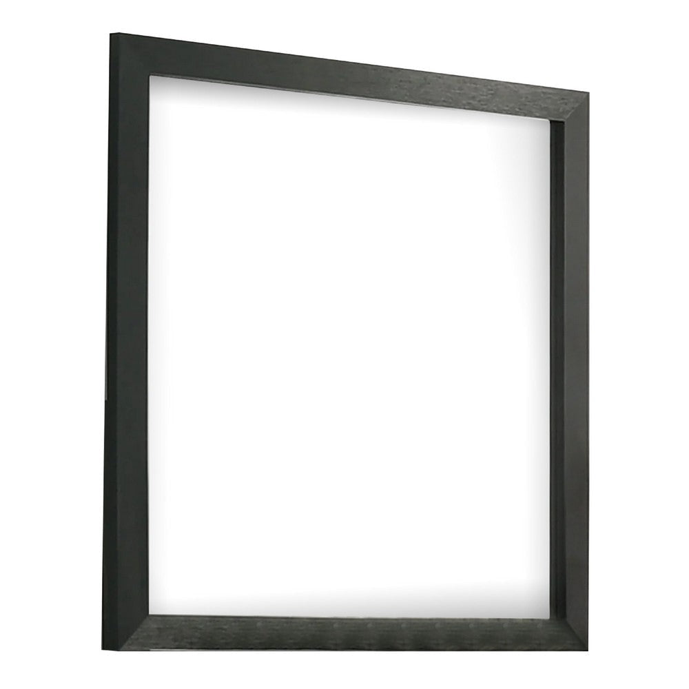 Lati Dresser Mirror | Beveled Glass | Black Wood | 40’’ Square BM340881