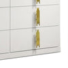Dyl Wide Dresser | 6 Drawers | Modern White Wood with Gold Accents BM340883