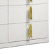 Dyl Wide Dresser | 6 Drawers | Modern White Wood with Gold Accents BM340883