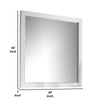 Dyl Dresser Mirror | Bevel Glass | White Wood Frame | 40’’ Square BM340884
