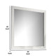Dyl Dresser Mirror | Bevel Glass | White Wood Frame | 40’’ Square BM340884