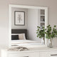 Dyl Dresser Mirror | Bevel Glass | White Wood Frame | 40’’ Square BM340884