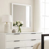 Dyl Dresser Mirror | Bevel Glass | White Wood Frame | 40" Square