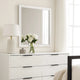 Dyl Dresser Mirror | Bevel Glass | White Wood Frame | 40" Square